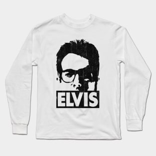 Elvis Costello / 80s Style Vintage Design Long Sleeve T-Shirt